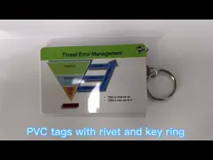 Изготовленные на заказ бирки Pvc отверстия пунша бирки багажа печати полного цвета пластиковые video