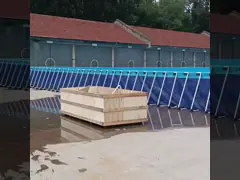 Легкий PVC надувный бассейн с металлической рамой video