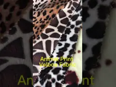 Ткань бархата 100% полиэстер для одежды, животного печатая Вельбоа для домашней ткани video