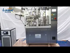 Пластиковая алюминиевая завалка мази трубки и герметизируя точность машины высокая video