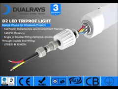 Свет промышленной трубки света доказательства СИД Tri линейный вися для подземной парковки video