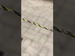 Веревочка загородки крена электрическая с красной белой сталью Polywire для ограждать лошади животный video