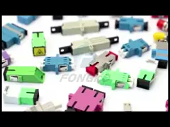 Hot sales Plastic Metal APC/SC Auto Shutter Adaptor Black Dust Cover SC/APC Fiber Optic Adapters