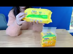 10pcs Cleaning Wet Wipes For Baby Spunlace Material Soft Baby Wipes OEM Sample Free video