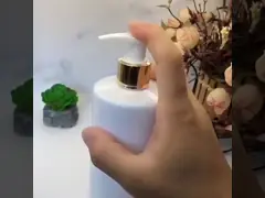 Мытье 500ml тела ориентированной на заказчика алюминиевой бутылки шампуня насоса пластиковой белое video