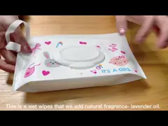 Оптовый женственный самый новый макияж стиля обтирает органического нежного перевозчика макияжа влажного обтирает очищая сторону обтирает для женщины video