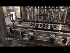 Большая машина для заполнения жидкостью бутылки с 10 головами для жидкого моющего средства 2000 баллов в час video