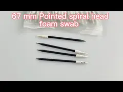 Подсказка пены свободной от спирали корпии остроконечная вытирает тампоном длину аппликаторов 76mm video