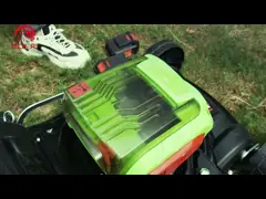 4 в 1 вырезывании газонокосилок 400mm бесшнуровой батареи использующем энергию с безщеточным мотором video