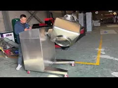 Смеситель одиночного Blender ящика конуса IBC подъема руки квадратного фармацевтический промышленный химический video