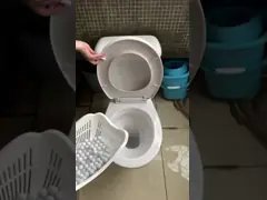 Туалеты сбережения воды керамических санитарных изделий классического стиля Франции двухкусочные с тазом video