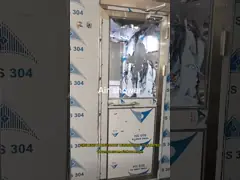 Three Personal Air Shower Room Stainless Steel 304 With Single Leaf Swing Doors