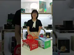 Varnishing Luxury Paper Bag Box , Embossing Christmas Gift Boxes Packaging