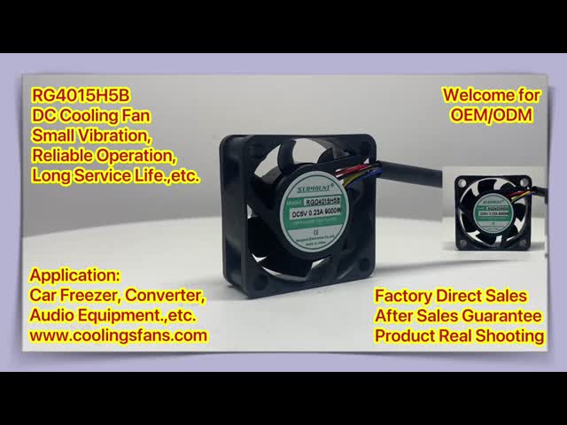 Пластиковый охлаждающий вентилятор 40x40x15mm DC рамки 4015 7000 - скорость 11000RPM видео