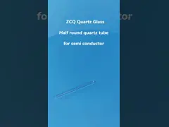 Semi Circular Transparent Quartz Tube High Temperature Resistant For Semiconductor