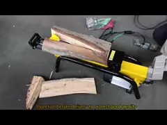 Малошумный электрический гидравлический Сплиттер журнала/Сплиттер желтого цвета промышленный деревянный video