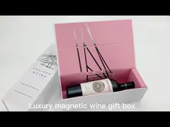 Embossing Wine Gift Box Packaging , Bottle Wine Eco Friendly Gift Box Packaging