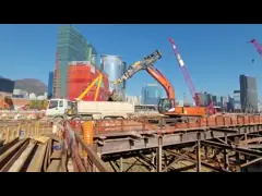 Hydraulic ClamShell Telescopic Excavator Boom Long Reach Arm 5845mm Radius
