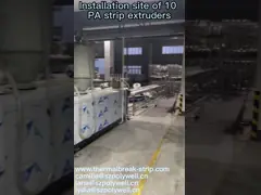 Машина для экструзирования с одним винтом мощностью 22 кВт с высокой пластификацией для производства профилей теплового разрыва video