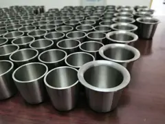 Выкованные шлюпки тигля молибдена для машины тигля Mo плавильного котла шлюпок молибдена индустрии покрытия вакуума сверля video