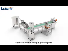 Semi автоматическое жидкостное заполняя прочное машины 0.6-0.8MPa горизонтальное video