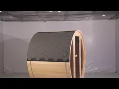 Canada Hemlock Wood Barrel Steam Room Dark Glass Door 6 Person