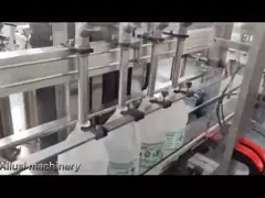 Автоматическая машина завалки поршеня 4 голов пневматическая для геля ванны шампуня жидкостного мыла video