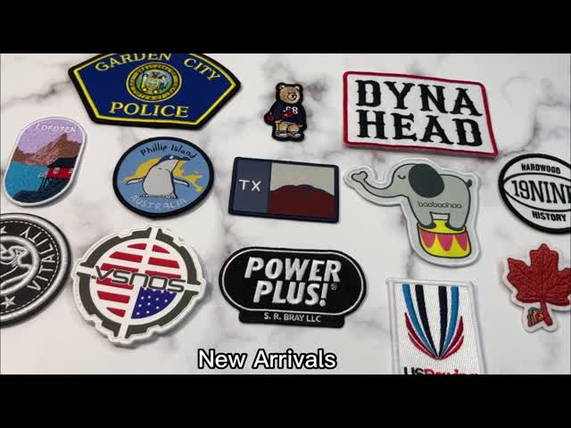 Words Design Custom Logo Embroidery Patches PMS Colors Reusable Stainable video