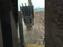 Loader Konstruksi Bucket Penyaringan Halus Batu Kapur Bucket Penghancur Batu Kuari Beton