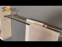 Адвокатуры полотенца Bathroom 650mm двойные кладут финиш на полку стены SUS304 отполированный держателем video