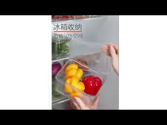 Организатор холодильника 4 ПК Stackable пластиковый ясный установил хранение еды кухни video