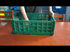 Клеть супермаркета портативная пластиковая складывая для овоща плода video