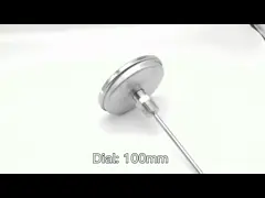 Axial Bimetal Industrial Dial Thermometer 100 Centigrade Back Connection 1/2NPT Male video