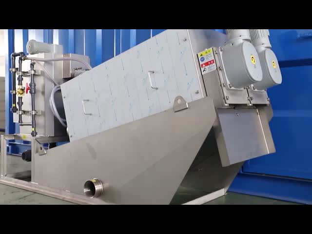 Multi Disc Screw Press Sludge Dewatering Machine For Industrial Wastewater Treatment