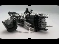 Наружная сборка тактических волоконно-оптических кабелей с военным тактическим соединителем video