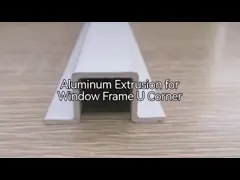 White Color Aluminium Extruded Profiles For Kitchen Cabinet Door U Corner