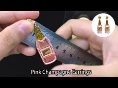 ODM OEM серег стержня Morganite серег ювелирных изделий моды бутылки Шампань video