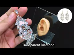 Серьги люстры золота диаманта серег ювелирных изделий моды дизайна Crosss video