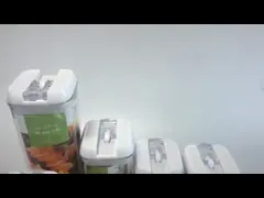 Воздухонепроницаемые контейнеры хлопьев 7 частей пластиковые с легкими крышками замка прозрачными video