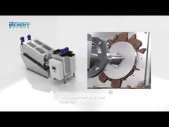 Контейнерный винтовой пресс для обезвоживания, многопластинчатый винтовой пресс для производства тортов video