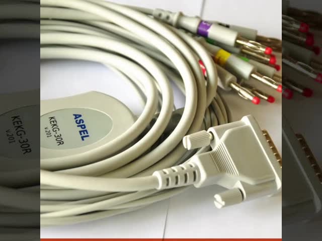 Os cuidados médicos de GE compatíveis Direto-conectam o cabo do ECG - 2104727-001