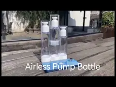 Безвоздушное ориентированной на заказчика бутылки насоса 50ml 80ml пластиковой безвоздушной пустое для косметик video