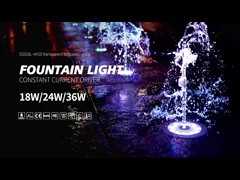 RGB IP68 18W 600LM Remote Control Fountain Lights For Plaza video
