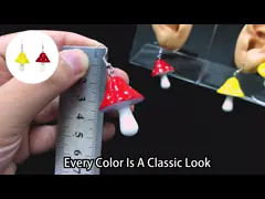 Серьги желтого/красного жемчуга серег ювелирных изделий моды прокалывая для женщин video