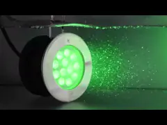 Цвет FCC 600LM IP68 DMX512 изменяя СИД делает центром внимания 18W DC24V SS316L video