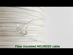 стеклоткань изолированная проводом материальная Ni80Cr20 OD 0.8mm нагрева электрическим током 1.4mm video