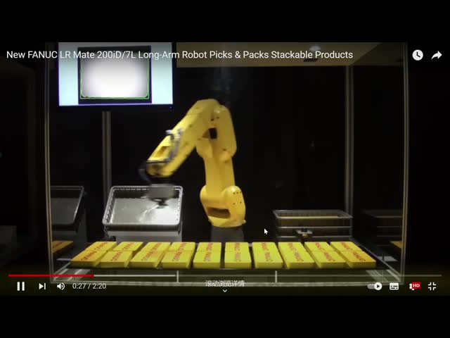 Достигаемость 717mm осей руки LRMate-200iD 6 робота Fanuc Palletizing максимальная с рельсом робота GBS