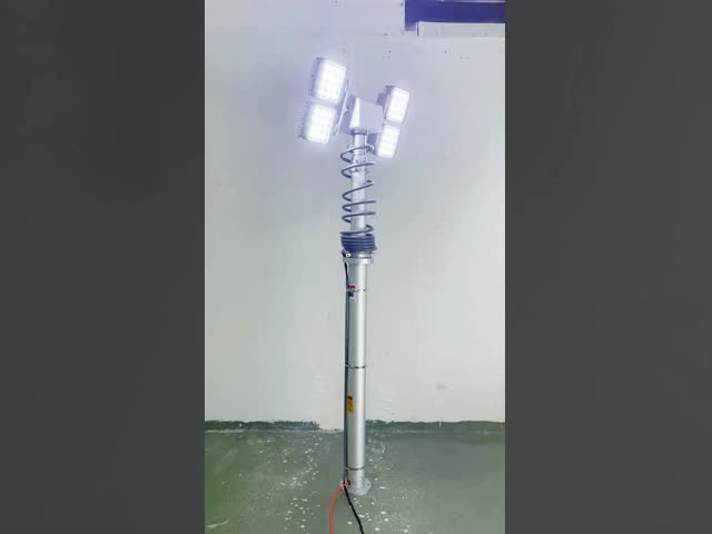Mobile Telescopic Pneumatic Light Mast Emergency Vehicle Industrial Led Lighting Tower