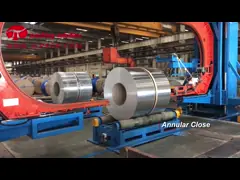 Линия упаковки катушки провода слон катушки трудового сохранения алюминиевая для компактируя связывать video