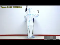 Не сплетенный комбинезон одежды предохранения от полипропилена типа 4 устранимый Микропороус устранимый video